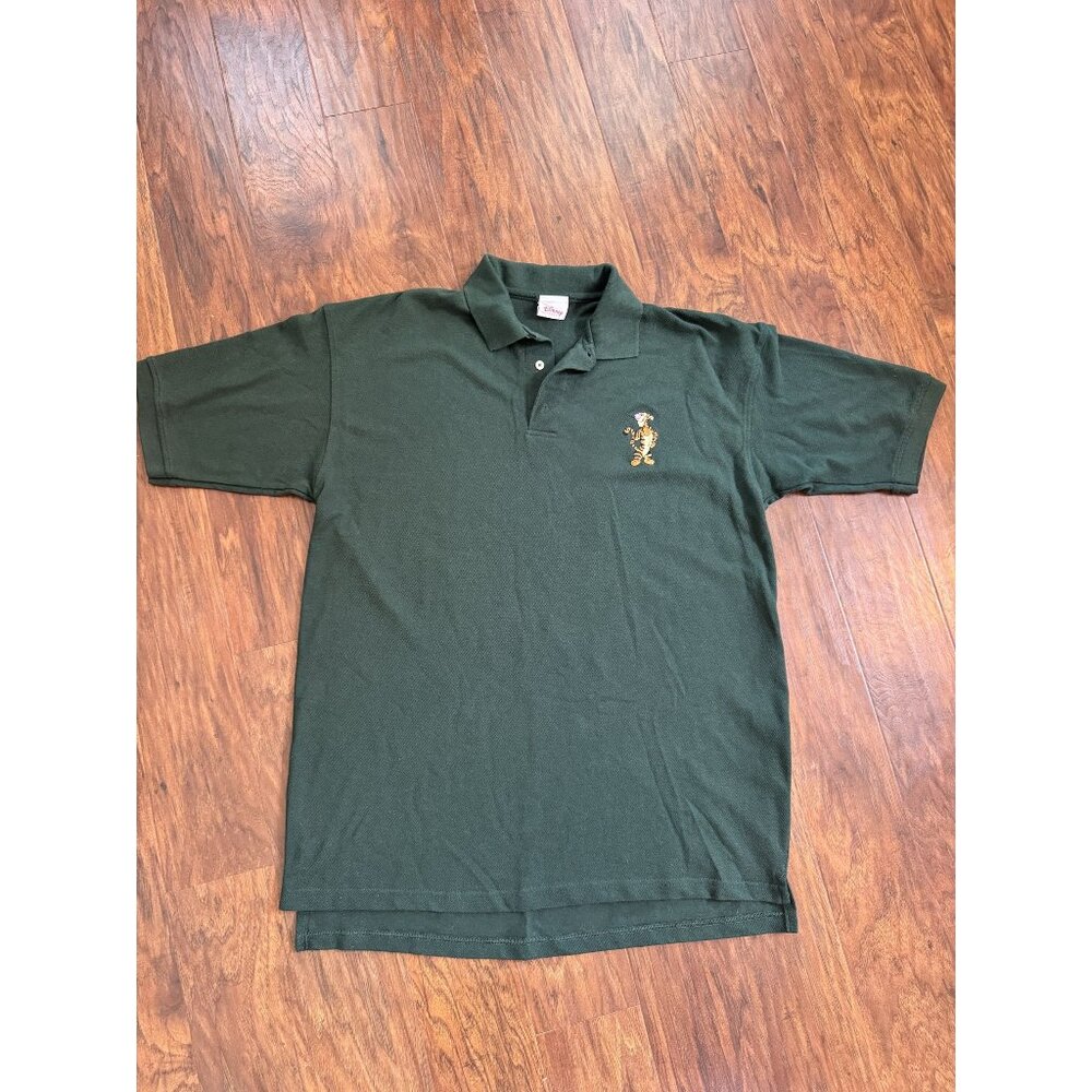 VTG Disney Store Green Polo Shirt Embroidered Tigger Design XL Winnie The Pooh